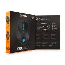 LED Gaming-Maus Krom NXKROMKEOS 6400 dpi RGB Schwarz