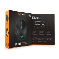 LED Gaming Mouse Krom NXKROMKEOS 6400 dpi RGB Black