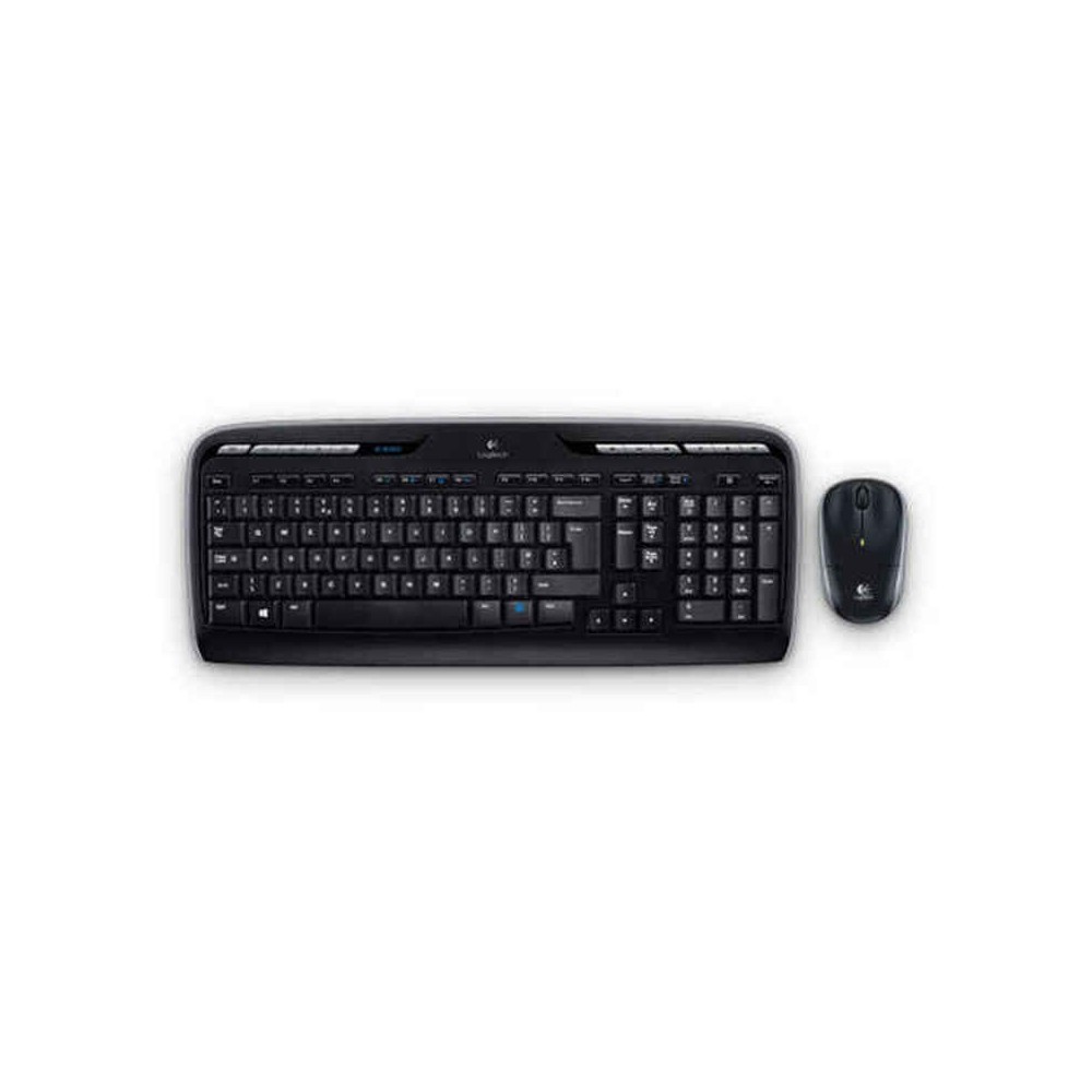 Tastatur mit Drahtloser Maus Logitech MK330 Schwarz Qwerty Spanisch