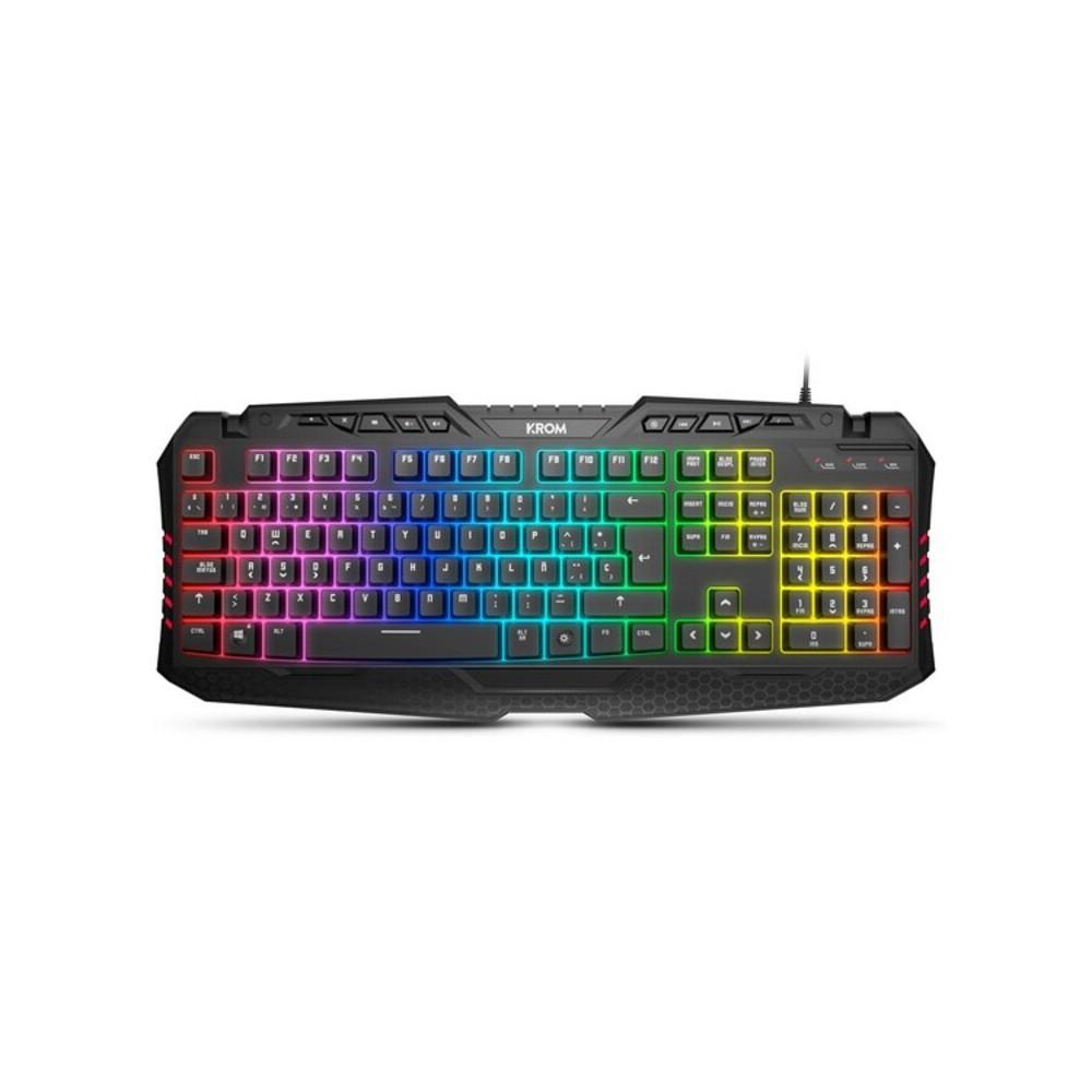 Gaming Tastatur Krom NXKROMKYRA RGB USB Schwarz