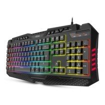 Teclado Gaming Krom NXKROMKYRA RGB USB Preto