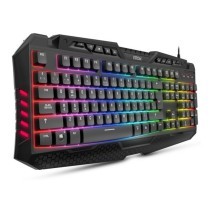 Teclado Gaming Krom NXKROMKYRA RGB USB Preto