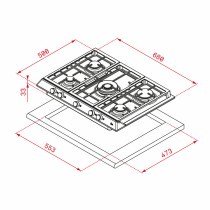 Gasplatte Teka EX70 1 5G 11300W (68 CM)