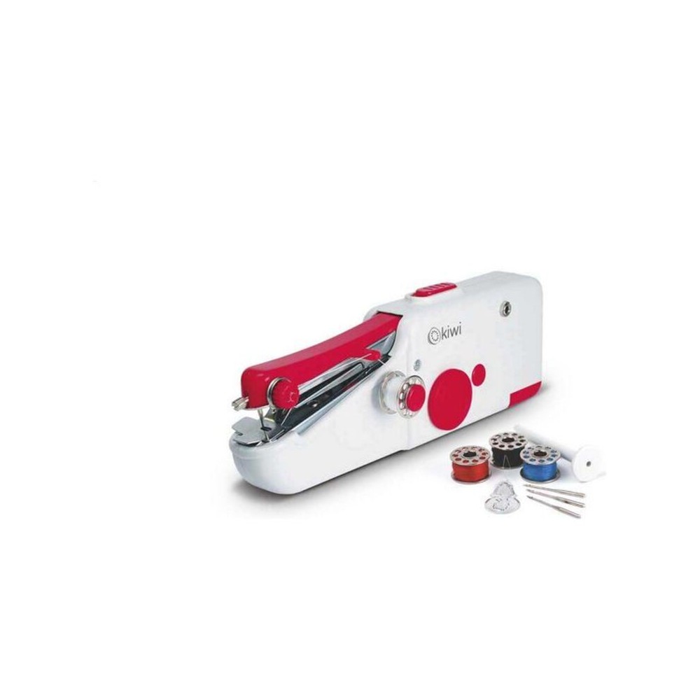 Máquina de Coser de Mano Portátil de Viaje Kiwi 220-240 V / 50-60 Hz Rojo/Blanco