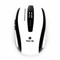 Ratón Inalámbrico Óptico NGS White Flea Advanced 800/1600 dpi Blanco/Negro