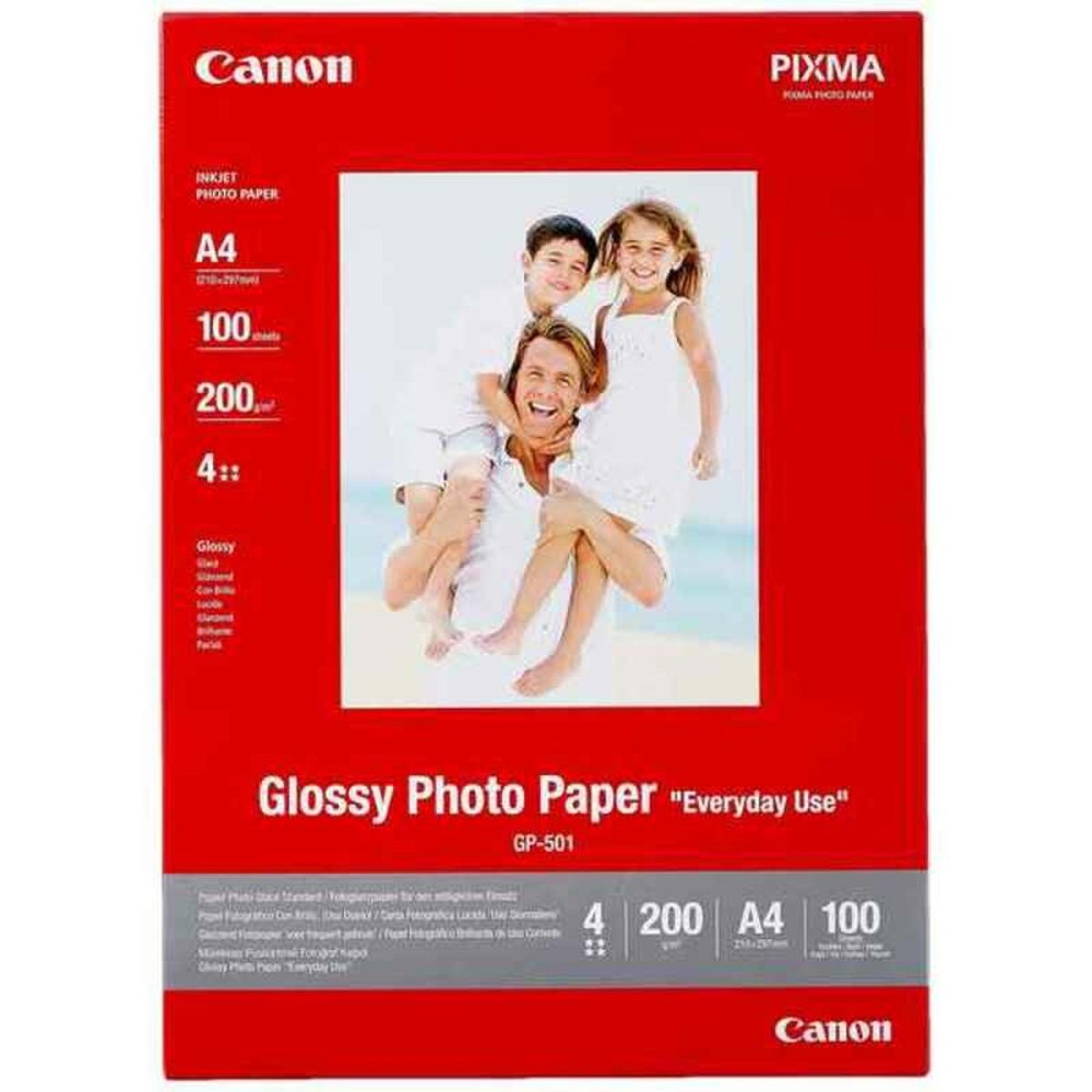 Glossy Photo Paper Canon 0775B001 A4 100 Sheets White Multicolour