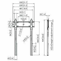 Suporte TV Vogel's 7368150 43" 100" 100 kg