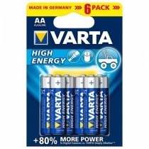 Pila Alcalina Varta 4906121446 AA High Energy 1.5 V (6 Piezas)