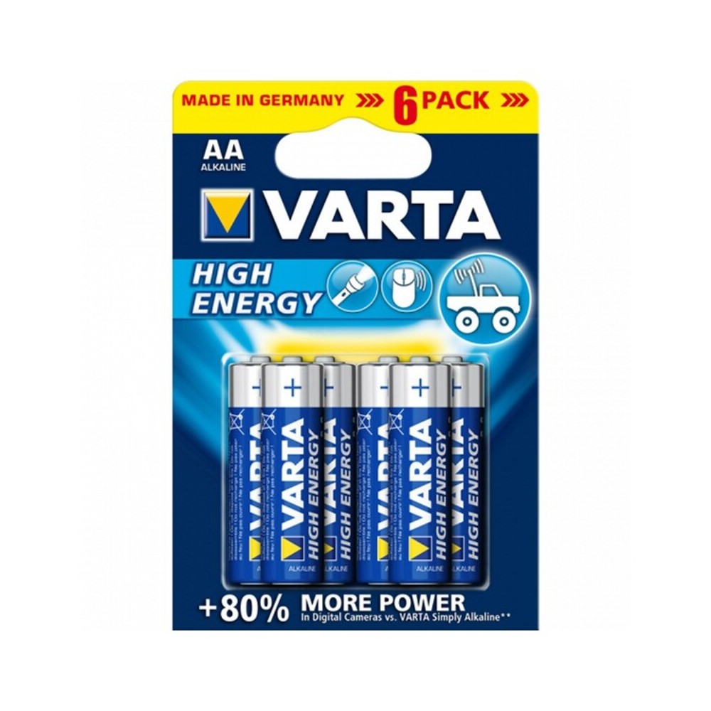 Alkaline Battery Varta 4906121446 AA High Energy 1.5 V (6 Pieces)