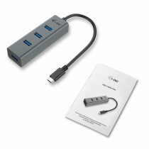 Hub USB i-Tec C31HUBMETAL403 USB x 4 Cinzento