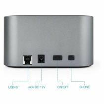 Dock Station Dual TooQ TQDS-805G 2.5"-3.5" HDD/SSD SATA USB 3.0 Cinzento