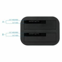 Dock Station Dual TooQ TQDS-805G 2.5"-3.5" HDD/SSD SATA USB 3.0 Cinzento