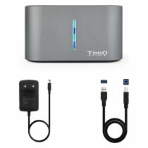 Dock Station Dual TooQ TQDS-805G 2.5"-3.5" HDD/SSD SATA USB 3.0 Cinzento