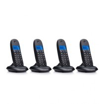 Kabelloses Telefon Motorola 107C1004LB (4 Pcs) Schwarz